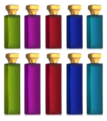 3d render cosmetics bottle colorful Mockup