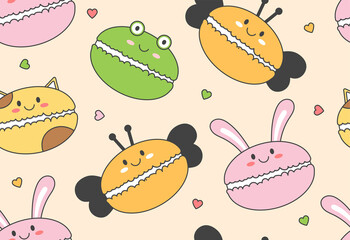Macaroons seamless pattern