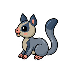 Cute little sugar glider cartoon