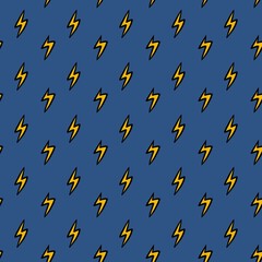 Fototapeta premium seamless pattern of thunder shape 