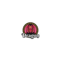 Modern flat colorful Dragon animation logo design
