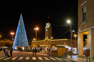 Christmas in Piazza del Popolo, Latina, Italy