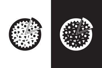 Pizza Icon Isolated Vector Illustration, Food Sign, Restaurant.