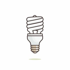 Illustration vector graphic of Lightbulb. Lightbulb minimalist style isolated on a white background.