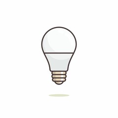 Illustration vector graphic of Lightbulb. Lightbulb minimalist style isolated on a white background.