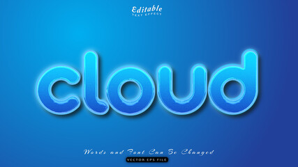 Obraz premium cloud text effect