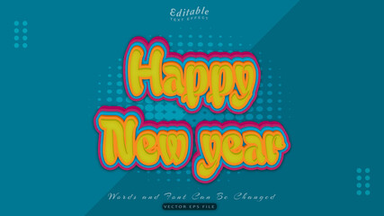 happy new year text effect
