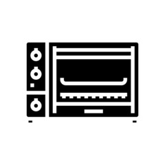 oven appliance glyph icon vector. oven appliance sign. isolated contour symbol black illustration