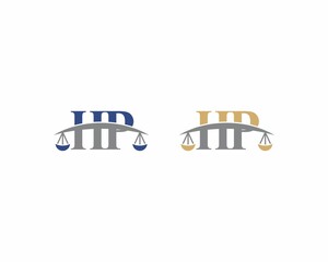 Letters HP Logo With Scale of Justice Logo Icon 001
