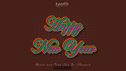 happy new year text effect