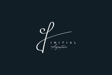 Initial J Logo Design with Handwriting Style. Letter J Signature Logo or Symbol for Wedding, Fashion, Jewelry, Boutique, Botanical, Floral and Business Identity