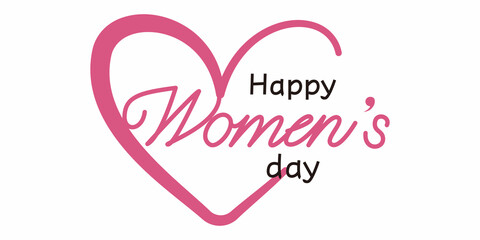 Happy Women's day lettering for banner, frame, card, poster design. International Women's day Calligraphy.
Vector illustration.