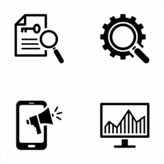 Seo And Online Marketing Black Icon Set 6