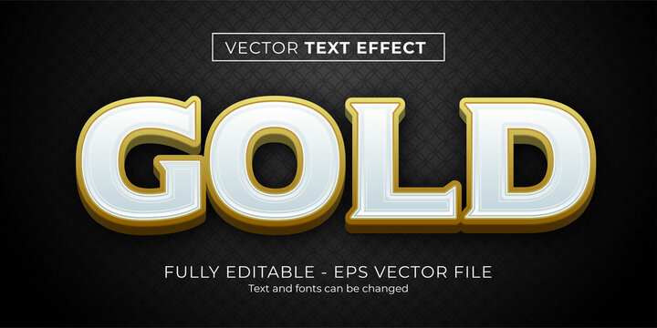 White Gold Promo Title Text Style Font Effect