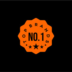 Top brands label vector logo icon