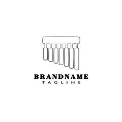 marimba logo icon cartoon design template vector illustration