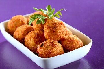 Fried balls of cod