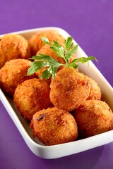 Fried balls of cod