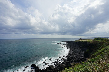 a wonderful seascape with seaside walkway