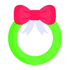 Wreath icon, Christmas and celebrations. flat symbol collection. Editable vector Design