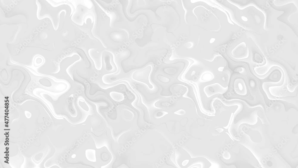 Poster white smooth glossy abstract elegant liquid animation background. seamless looping animation.