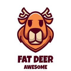 Illustration vector graphic of Fat Deer, good for logo design