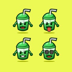 juice cup art logo design
