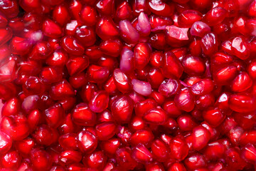 Pomegranate seeds closeup image