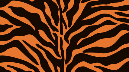 Stripes pattern tiger skin. Animal texture vector concept. Abstract illustration.