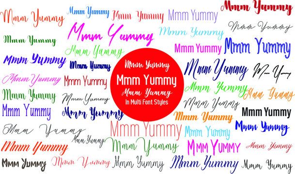 Mmm Yummy Multi Style Fonts Typographical Text