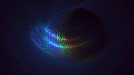 3D rendering abstract colorful fractal light background