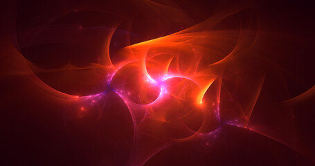 Obraz premium 3D rendering abstract colorful fractal light background