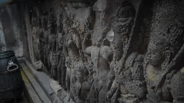 The statue of Prambanan Temple, Prambanan Temple is an 8th-century Hindu temple compound in the Special Region of Yogyakarta, Indonesia, dedicated to the Trimūrti.