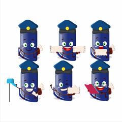 A picture of cheerful Pen postman cartoon design concept