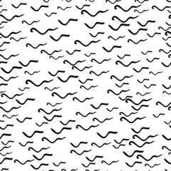Seamless pattern with sketch squiggle