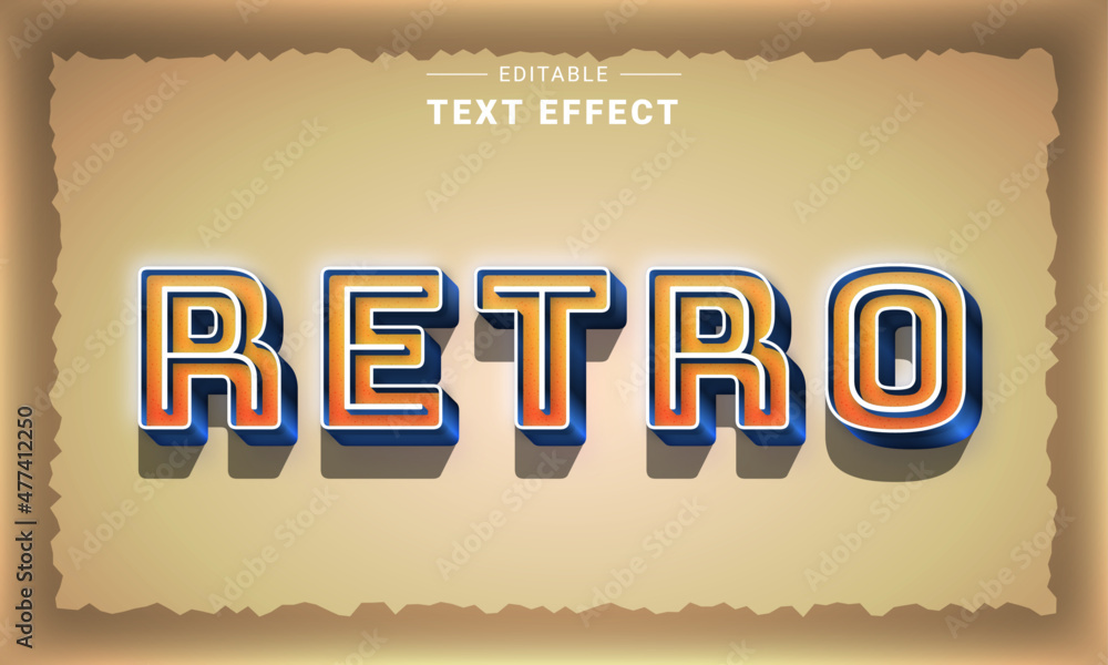 Poster Editable text style effect - Retro text style theme.	