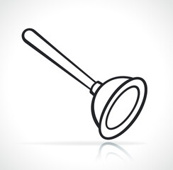 toilet or sanitary plunger illustration