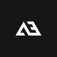 Initial letter A3 or AE monogram logo design. - obrazy, fototapety, plakaty