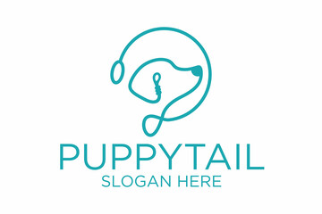 puppy logos premium vector