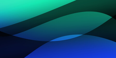 Cyan and Blue Abstract Shapes Background in Elegant Design. Gradient shapes background wallpaper
