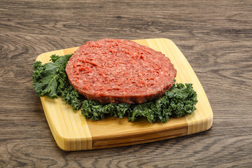 Raw beef burger cutlet for burger