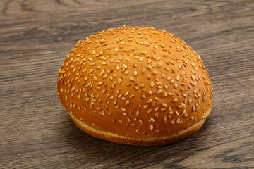Burger bun with sesame seeds