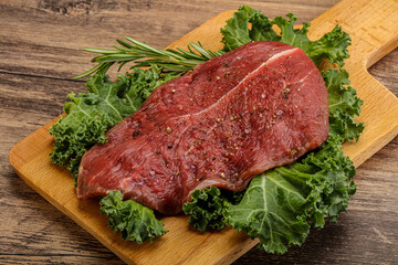 Raw beef steak for grill
