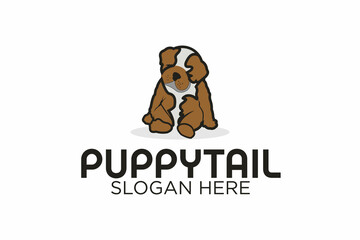 puppy logo. premium vector