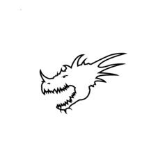 Dragon vector icon illustration design logo template