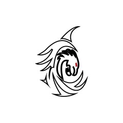 Dragon vector icon illustration design logo template