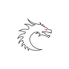 Dragon vector icon illustration design logo template