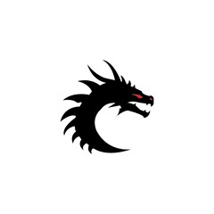 Dragon vector icon illustration design logo template