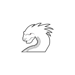 Dragon vector icon illustration design logo template