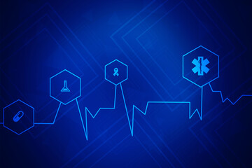 2D illustration medical structure background